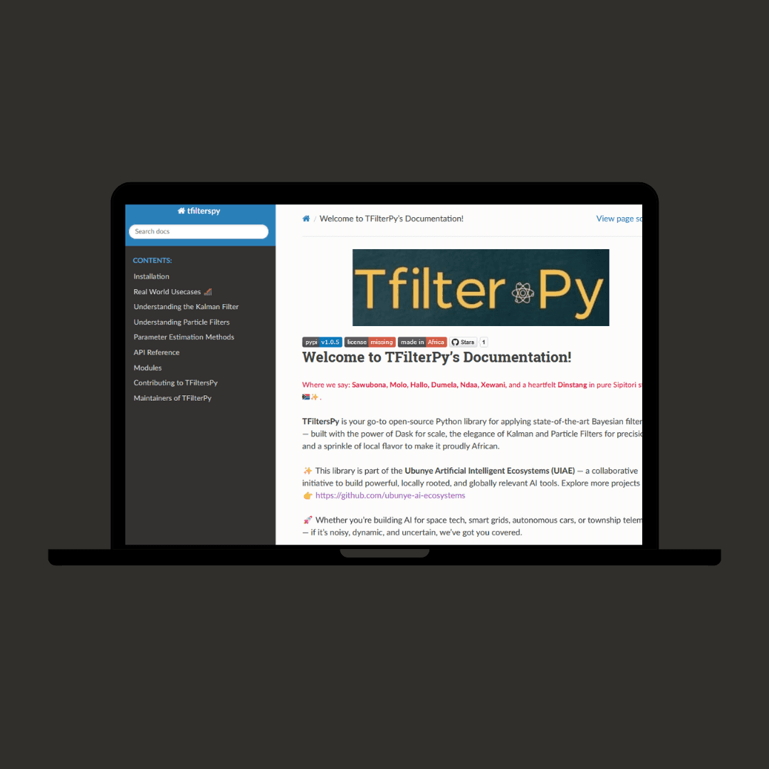 Tfilterspy: Bayesian Filtering Library